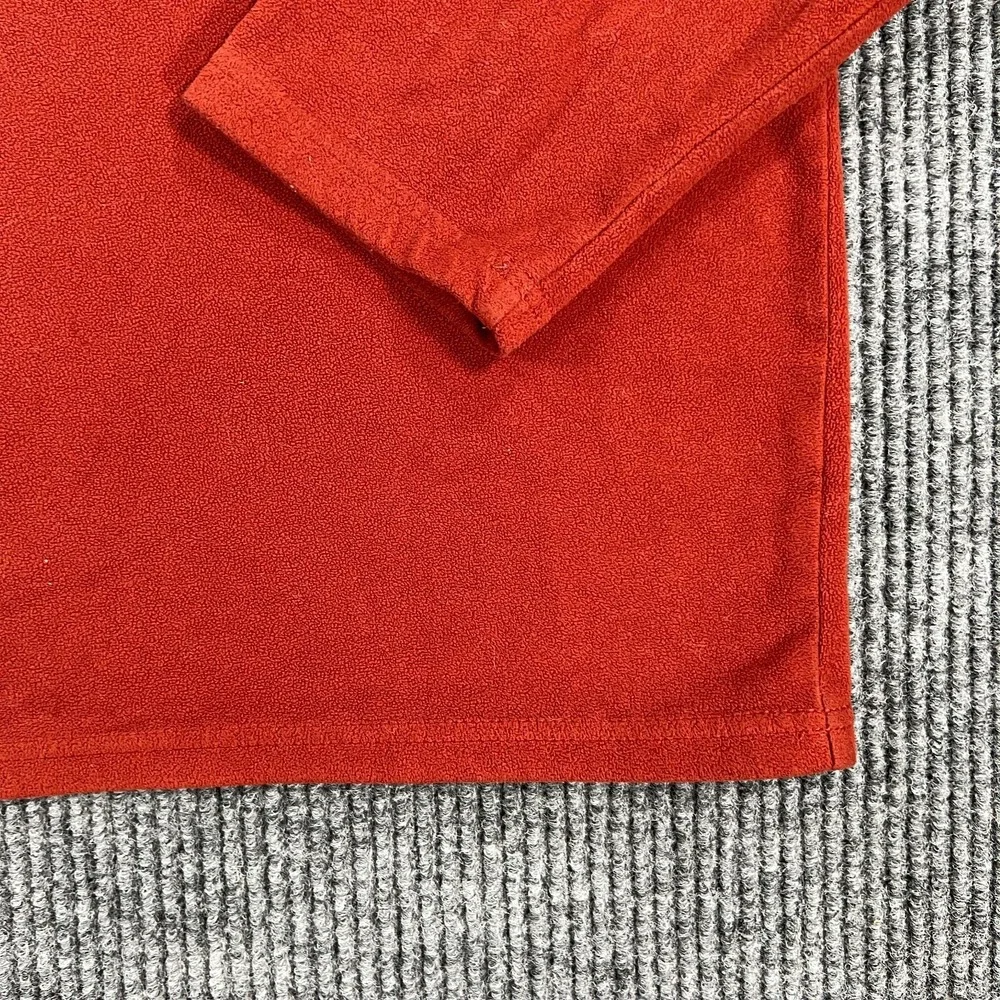 The North Face Pullover Fleece Mens Medium Red Long Sleeve 1/4 Zip Mock Neck‎
